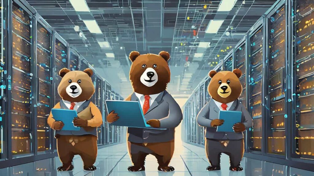 Anthropomorphized Bears Working as SysAdmins in a Datacenter