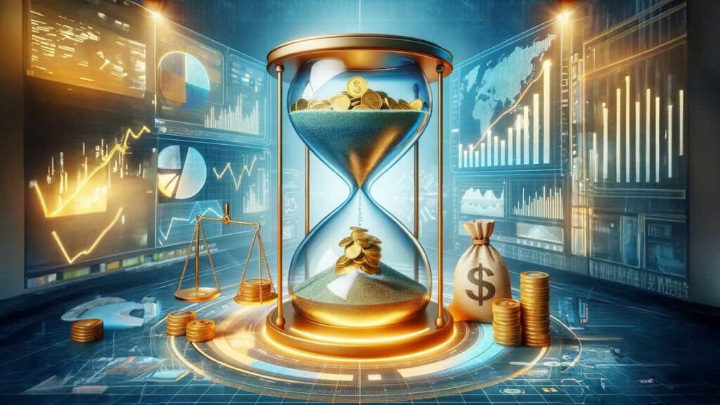 Hourglass with Coins