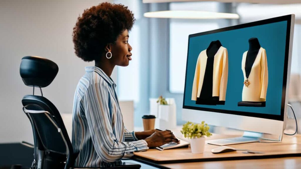 Woman Shopping Online for Clothes